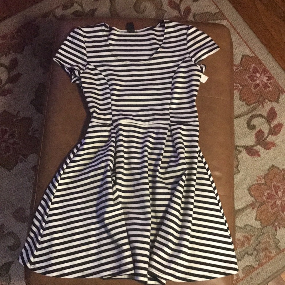 Black & White Striped Dress